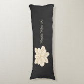 Jasmine Witte Bloem Elegante Naam Lichaamskussen (Voorkant Verticaal)