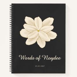 Jasmine Witte Bloem Elegante Naam Notitieboek