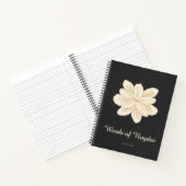 Jasmine Witte Bloem Elegante Naam Notitieboek (Binnen)