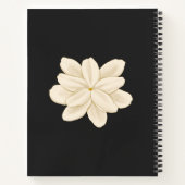 Jasmine Witte Bloem Elegante Naam Notitieboek (Achterkant)