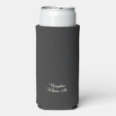 Jasmine Witte Bloem Elegante Naam Seltzer Blikjeskoeler (Seltzer Achterkant)