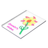 Jasmin's Flower Art van Kids Personalized Custom Notitieboek (Linkerzijde)