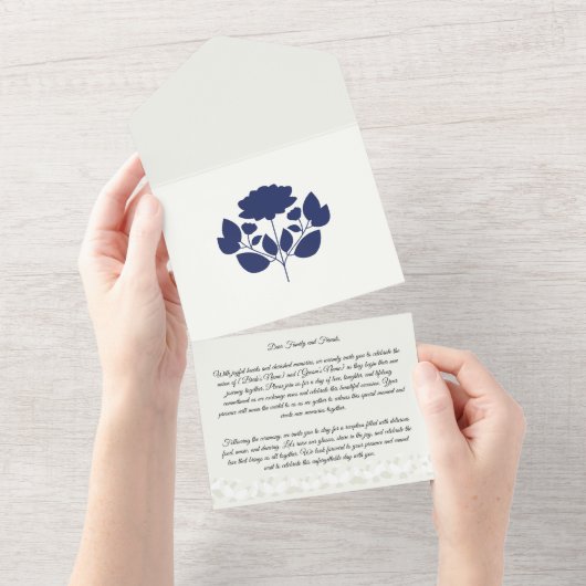 Jasminum Sambac Elegant Floral All In One Uitnodiging (Afscheurbaar)