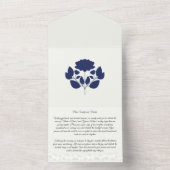 Jasminum Sambac Elegant Floral All In One Uitnodiging (Binnen)