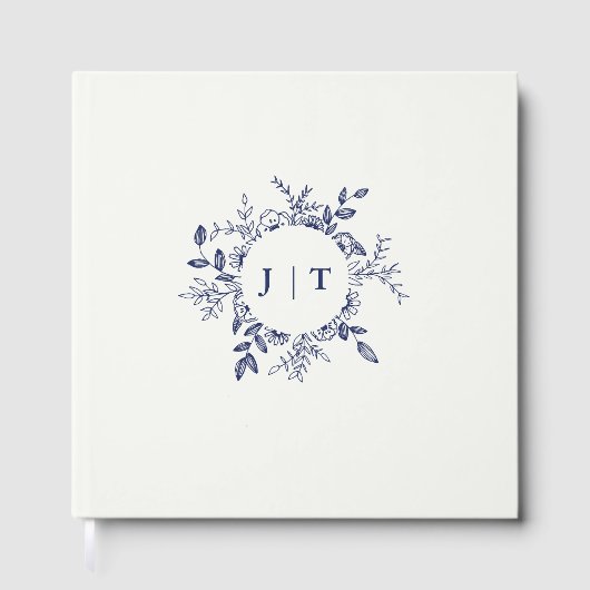 Jasminum Sambac Elegante bloem bruiloft Gastenboek (Voorkant)