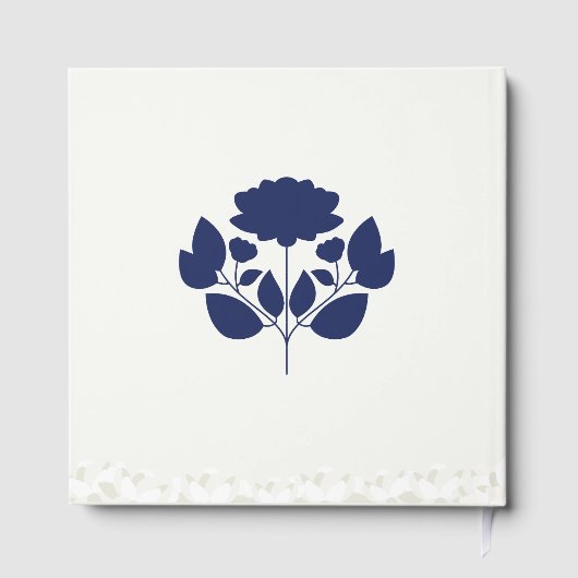 Jasminum Sambac Elegante bloem bruiloft Gastenboek (Achterkant)