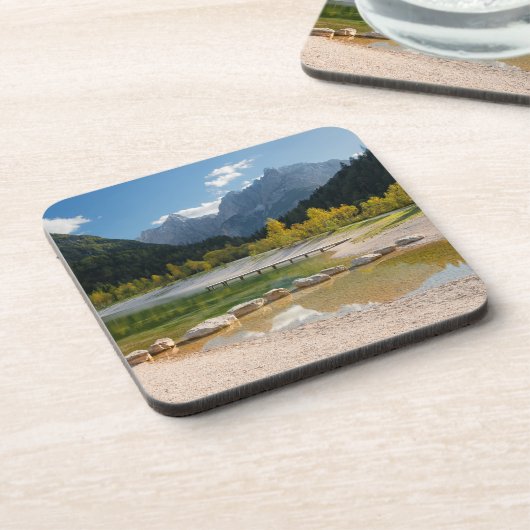 Jasna-meer in de Sloveense Alpen in herfst Bier Onderzetter (Linkerzijde)