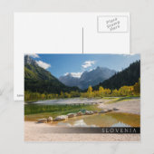 Jasna-meer in de Sloveense Alpen in herfst Briefkaart (Voorkant / Achterkant)