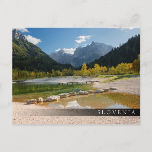 Jasna-meer in de Sloveense Alpen in herfst Briefkaart (Voorkant)