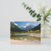 Jasna-meer in de Sloveense Alpen in herfst Briefkaart (Staand voorkant)