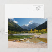 Jasna-meer in de Sloveense Alpen in herfst Briefkaart (Voorkant / Achterkant)