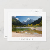 Jasna-meer in de Sloveense Alpen in herfst Briefkaart (Voorkant / Achterkant)