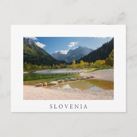 Jasna-meer in de Sloveense Alpen in herfst Briefkaart (Voorkant)