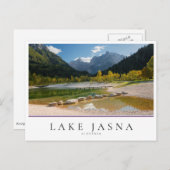Jasna-meer in de Sloveense Alpen in herfst Briefkaart (Voorkant / Achterkant)