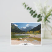 Jasna-meer in de Sloveense Alpen in herfst Briefkaart (Staand voorkant)