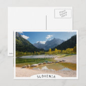 Jasna-meer in de Sloveense Alpen in herfst Briefkaart (Voorkant / Achterkant)