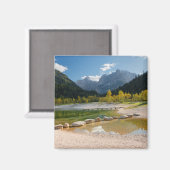 Jasna-meer in de Sloveense Alpen in herfst Magneet (Voorkant / Achterkant)