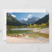 Jasna-meer in de Sloveense Alpen in herfst Magnetische Uitnodiging (Voorkant)