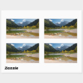 Jasna-meer in de Sloveense Alpen in herfst Rechthoekige Sticker (Vel)