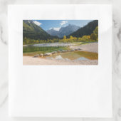 Jasna-meer in de Sloveense Alpen in herfst Rechthoekige Sticker (Tas)