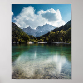 Jasna-meer in Kranjska Gora, Slovenië Poster