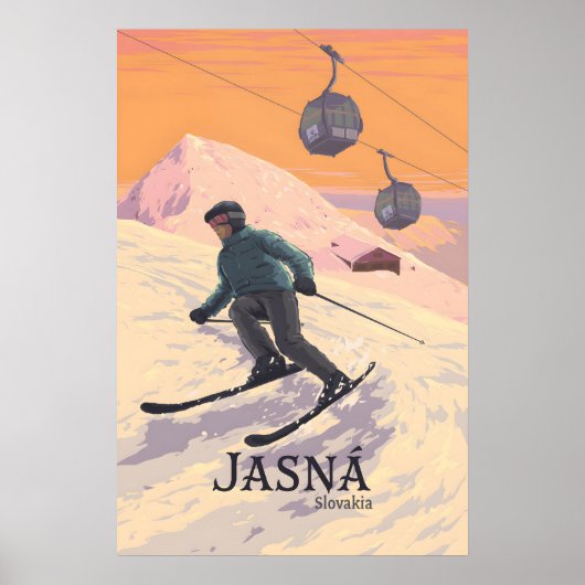 Jasna Skigebied Slowakije Reisposter Poster (Voorkant)