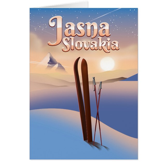 Jasna, Slowakije Ski poster. (Voorkant)
