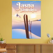 Jasna, Slowakije Ski poster. Canvas Afdruk (Insitu (Woonkamer))