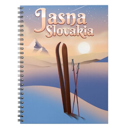 Jasna, Slowakije Ski poster. Notitieboek (Voorkant)