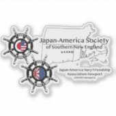 JASNE-JANAFA -logo-kaart-volledige naam Sticker (Voorkant)