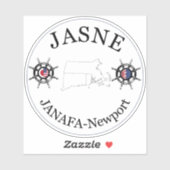 JASNE-JANAFA Round Logo Sticker (Vel)