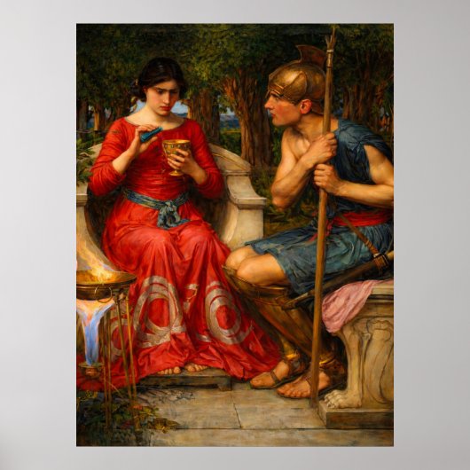 Jason and Medea by John William Waterhouse Poster (Voorkant)