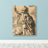 Jason die terugkomt op de Golden Fleece Canvas Afdruk (Insitu (Houten vloer))