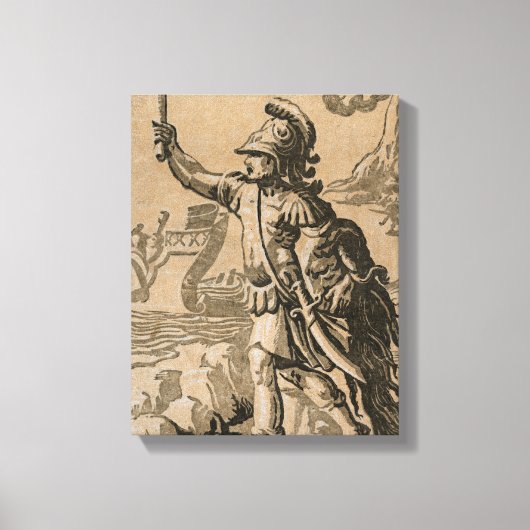 Jason die terugkomt op de Golden Fleece Canvas Afdruk (Voorkant)