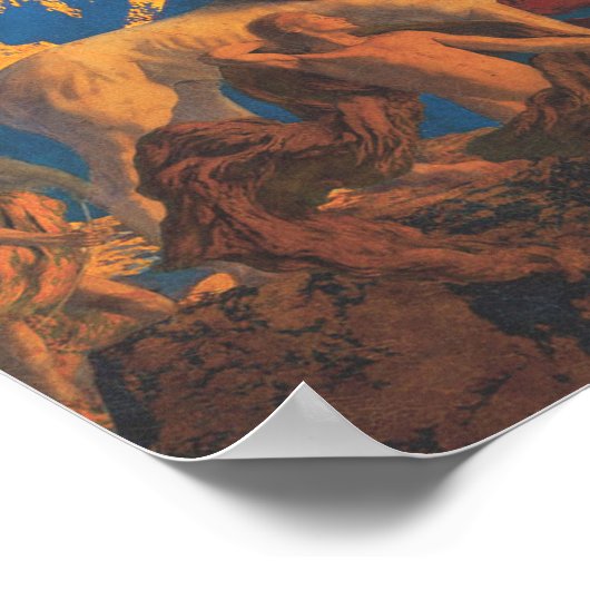 Jason en zijn leraar door Maxfield Parrish Poster (Hoek)