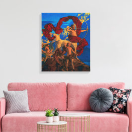 Jason en zijn leraar | Maxfield Parrish | Canvas Afdruk