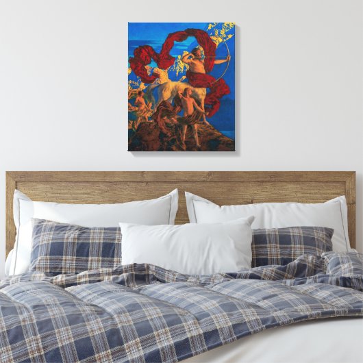 Jason en zijn leraar | Maxfield Parrish | Canvas Afdruk (Insitu (Slaapkamer))