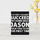 Jason Gift Name D Birthday Funny Christ T Shirt  Kaart (Gele Bloem)