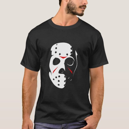 Jason Hockey Mask Halloween Shirt vrijdag 13TH T-S (Voorkant)