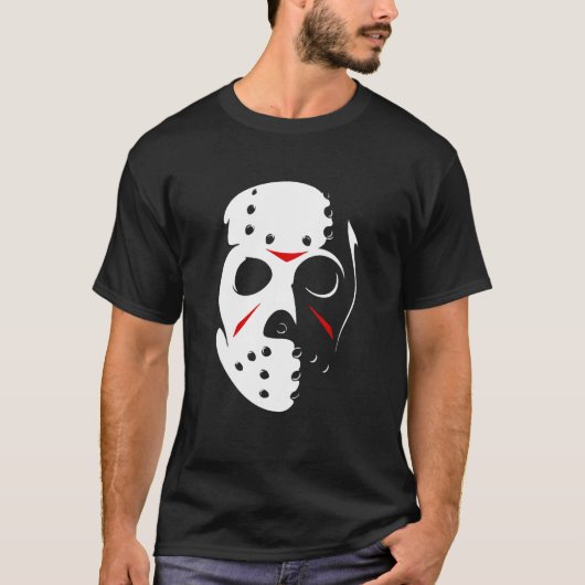 Jason Hockey Mask Halloween Shirt vrijdag 13TH T-S (Voorkant)