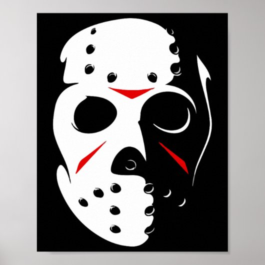 Jason Hockey Mask Halloween Vrijdag 13 TH Poster (Voorkant)