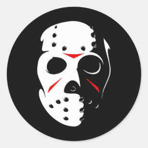 Jason Hockey Mask Halloween Vrijdag 13 TH Ronde Sticker
