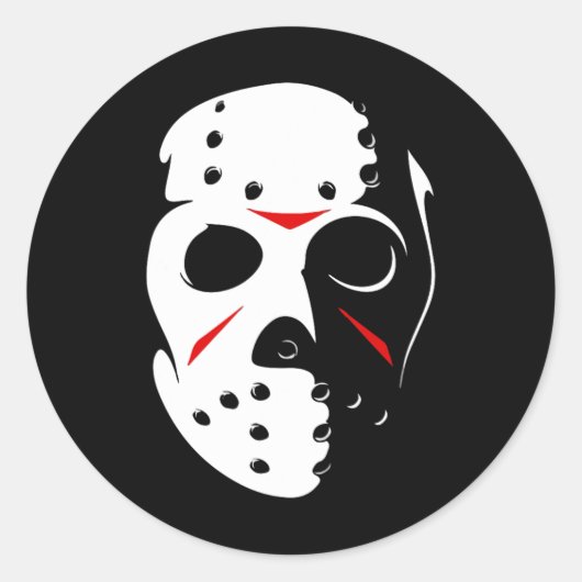 Jason Hockey Mask Halloween Vrijdag 13 TH Ronde Sticker (Voorkant)