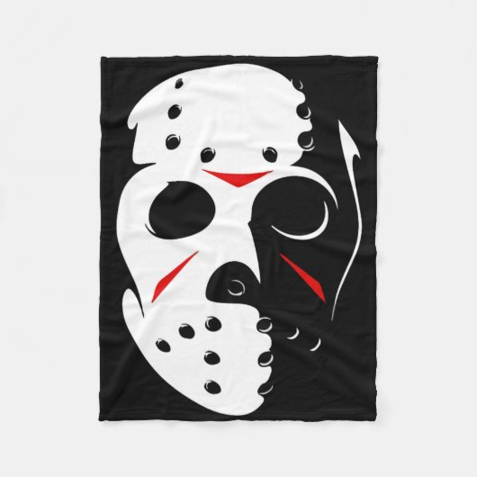 Jason Hockey Mask Halloween vrijdag 13th Fleece Deken (Voorkant)