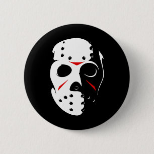 Jason Hockey Mask Halloween vrijdag 13th Ronde Button 5,7 Cm