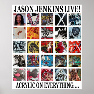 JASON JENKINS LIVE! ACRYLIC OP ALLES POSTER