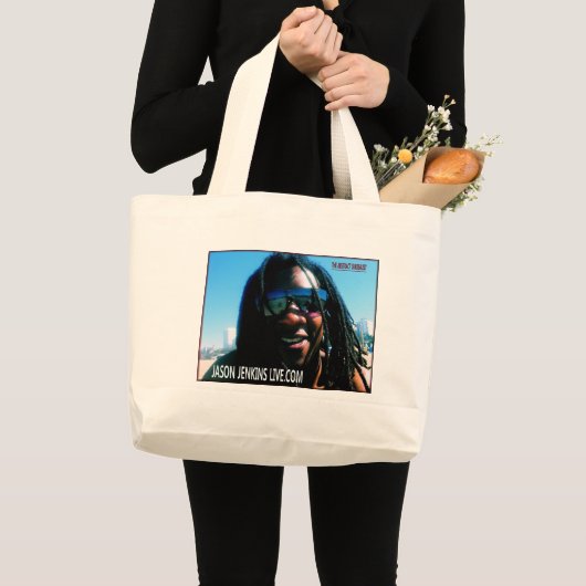 JASON JENKINS LIVE.COM GROTE TOTE BAG (Voorkant (product))