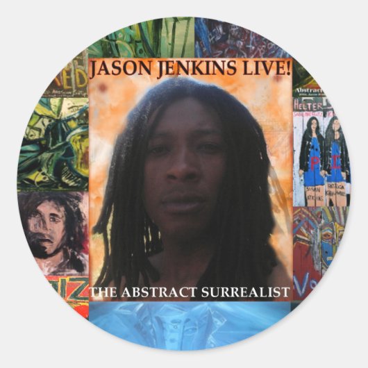 JASON JENKINS LIVE! RONDE STICKER (Voorkant)