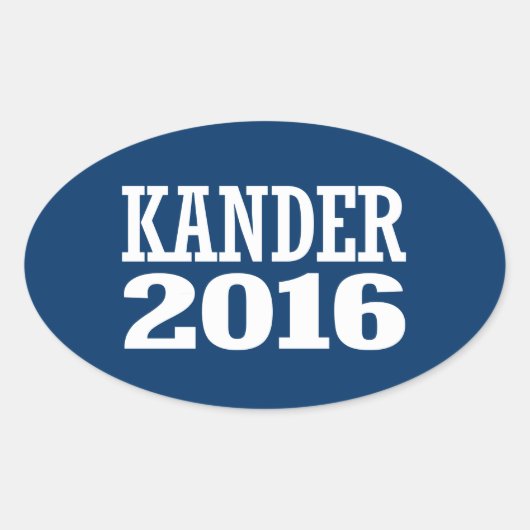 Jason Kander 2016 Ovale Sticker (Voorkant)