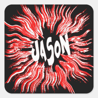 Jason Naam Star Art Vierkante Sticker